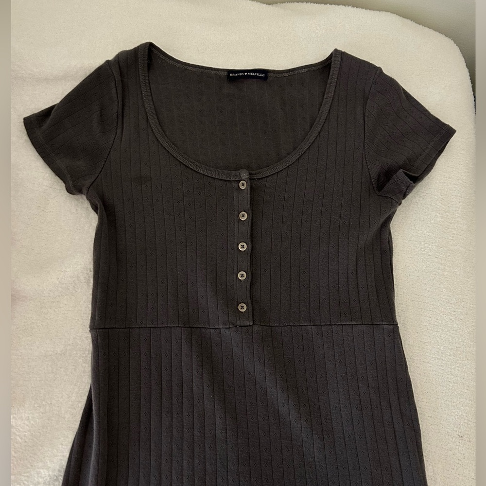 Brandy Melville grey babydoll dress